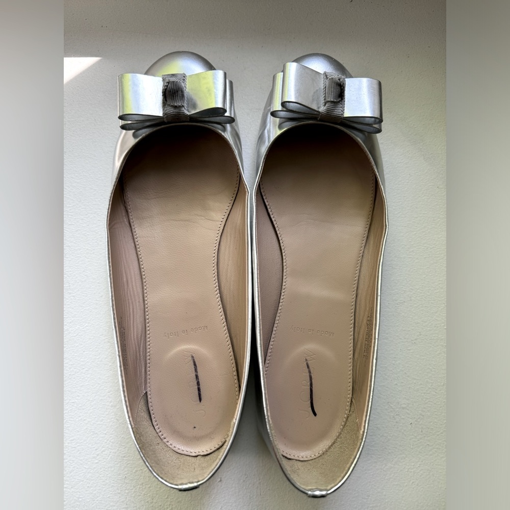 J.Crew Leather Bow Flats